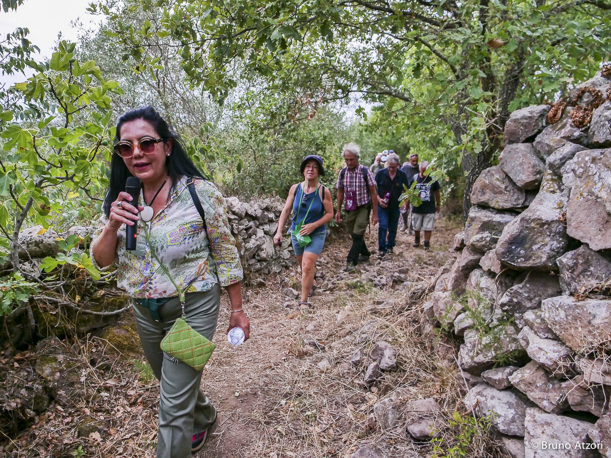 IL GRUPPO DURANTE IL PERCORSO
Un itinerario da vivere a passo lento: i partecipanti attraversano il territorio di Ardauli accompagnati alla scoperta delle testimonianze archeologiche e del paesaggio vitivinicolo.
